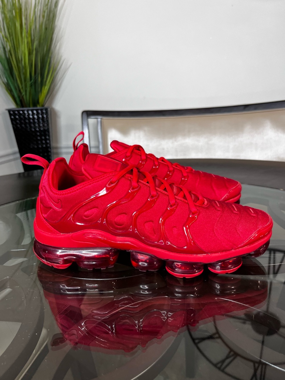 Nike Air VaporMax Plus Triple Red [CW6973-600] Men's Sz 10.5